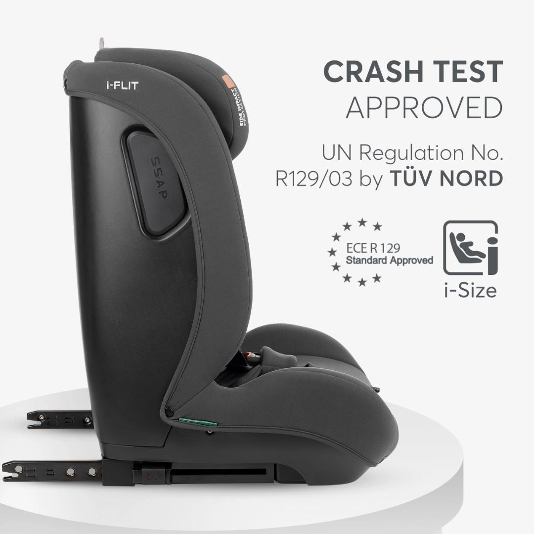 KikkaBoo® Otroški avtosedež i-Flit i-SIZE (76-150 cm) Dark Grey KikkaBoo