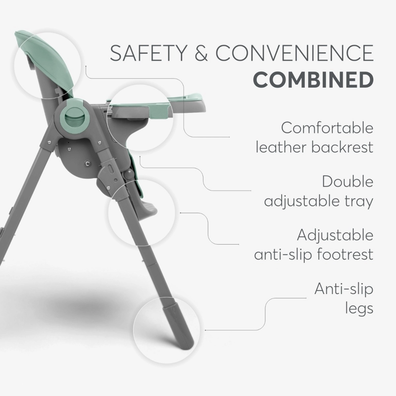 KikkaBoo® Otroški stol za hranjenje Comfy+ Pink KikkaBoo