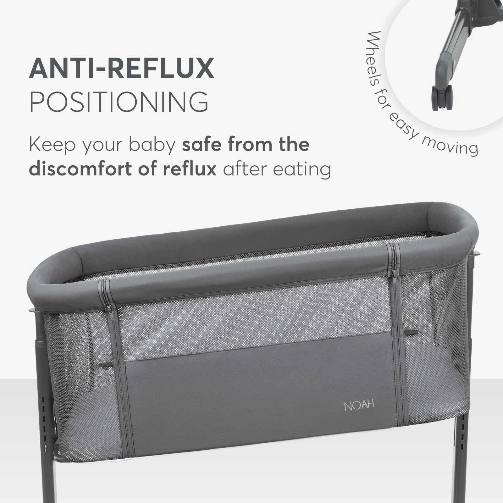 KikkaBoo® Obposteljna posteljica Noah Dark Grey 2025 KikkaBoo