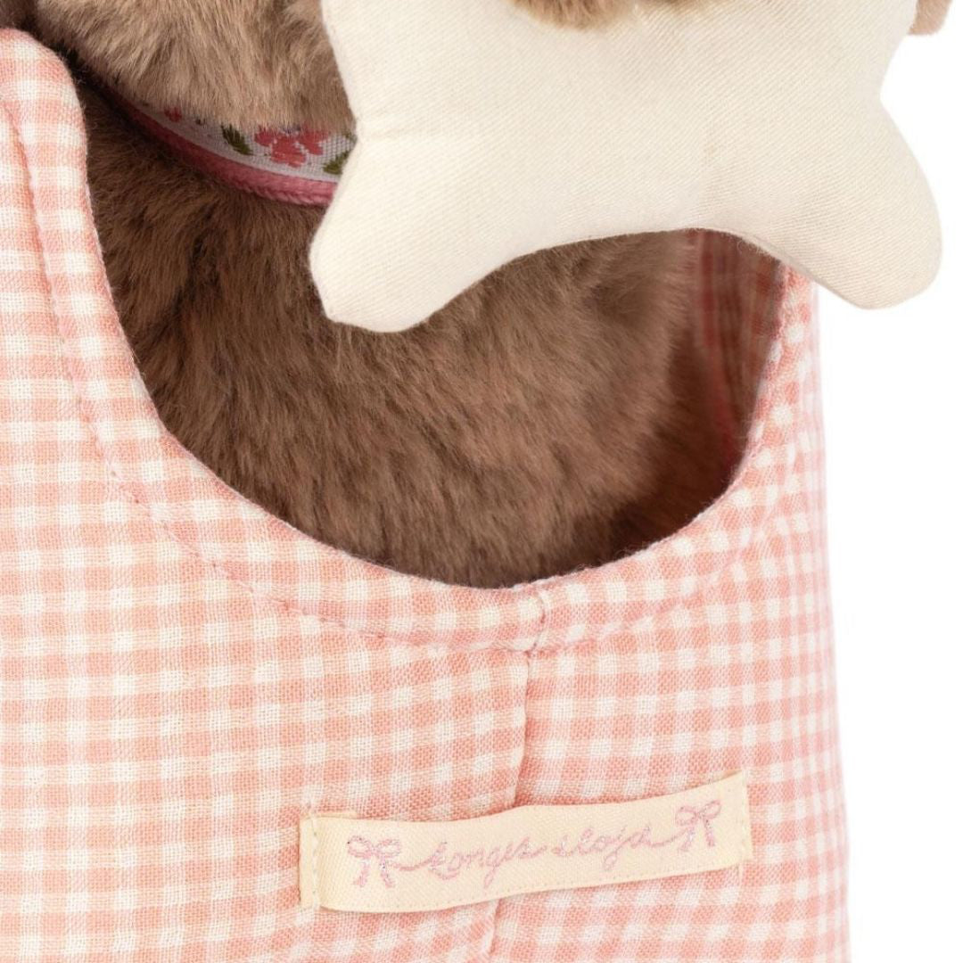 Konges Sløjd® Plišasti kuža Maude Pink Check Konges Sløjd