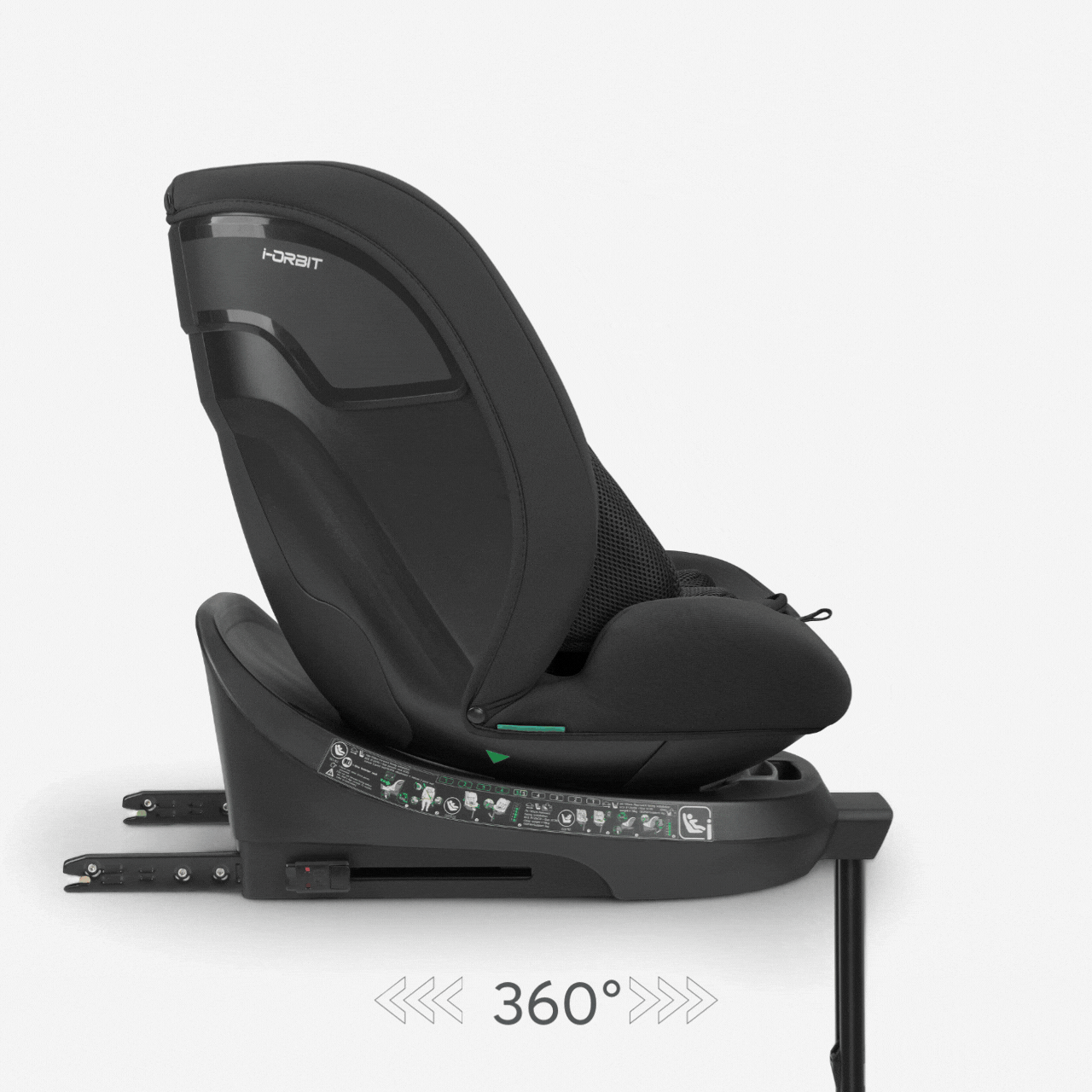 KikkaBoo® Otroški avtosedež 360° i-Orbit i-SIZE (40-150 cm) Black 2025 KikkaBoo