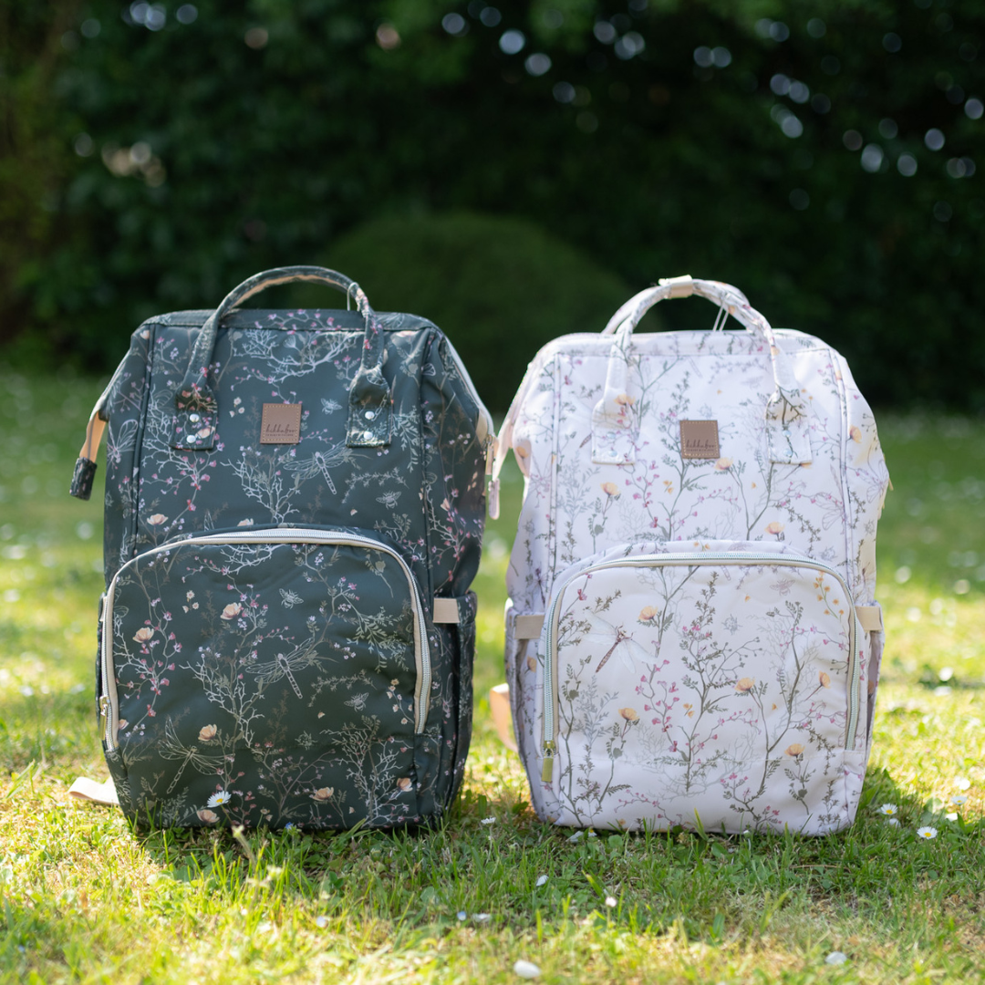 KikkaBoo® Previjalni nahrbtnik Siena Luxe Secret Garden Deep Green KikkaBoo