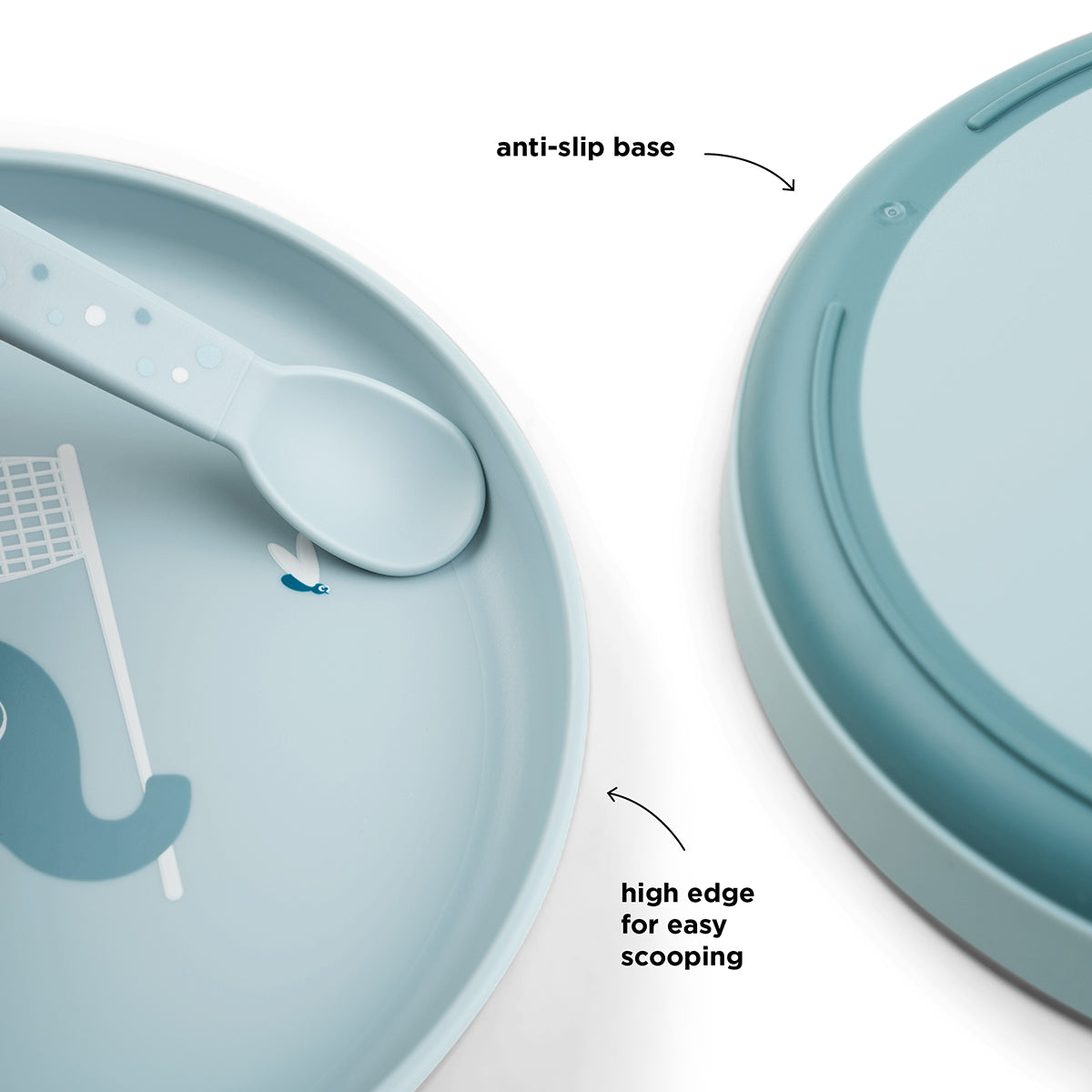 Done by Deer® Otroški krožnik Foodie Elphee Blue Done by Deer