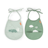 Done by Deer® Set di due bavaglini Croco Green
