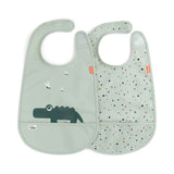 Done by Deer® Bib 2-pack Croco Green