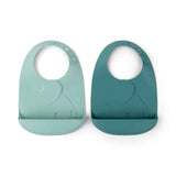 Done by Deer® Peekaboo Bib 2-pack Elphee Blue