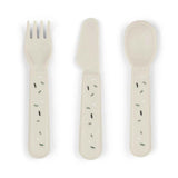 Done by Deer® Foodie cutlery set Happy Dots Sand