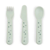 Done by Deer® Foodie cutlery set Happy Dots Green
