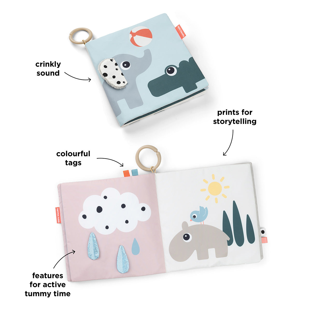 Done by Deer® Mehka knjiga Deer Friends Colour Mix Done by Deer