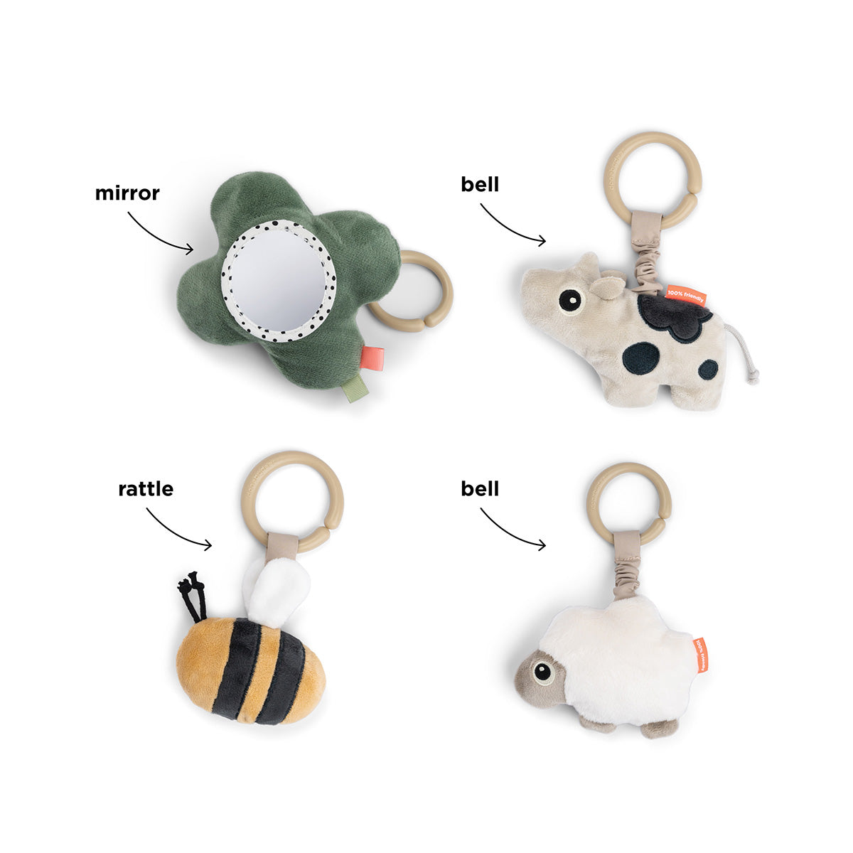 Done by Deer® Igralna podloga z lokom Tiny Farm Powder Done by Deer