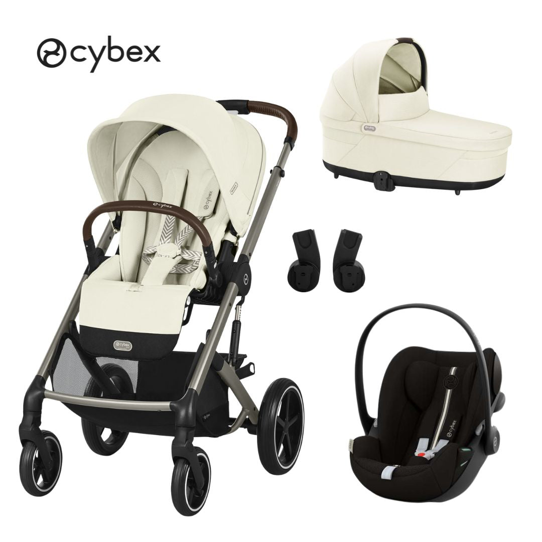 Cybex® Otroški voziček 3v1 Balios S Lux + Avtosedež Cloud G Seashell Beige Cybex