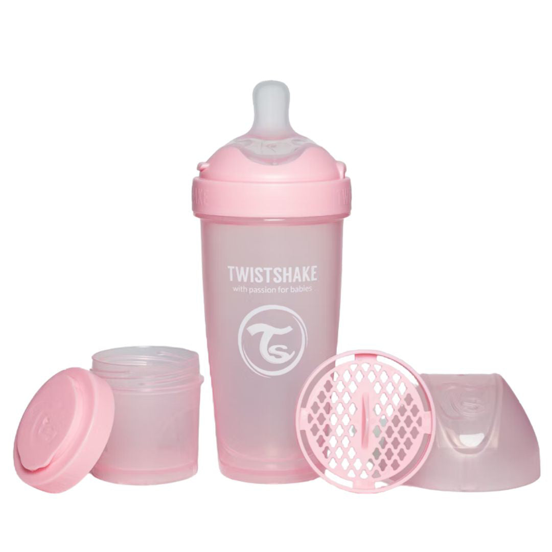 Twistshake® Steklenička PRO Double Anti-Colic 330ml Pastel Pink Twistshake