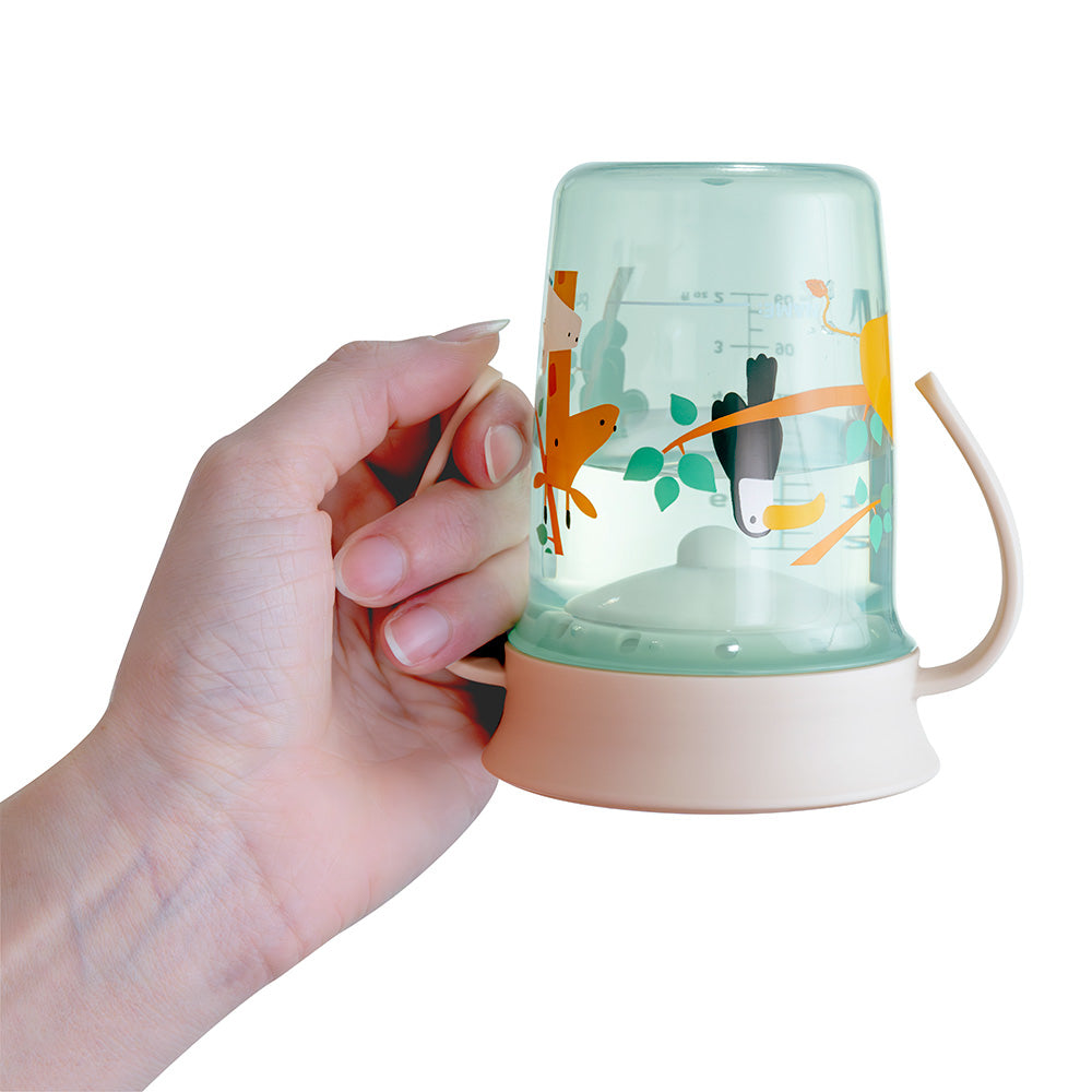 Miniland® Lonček za učenje pitja 360° 270ml Jungle Miniland