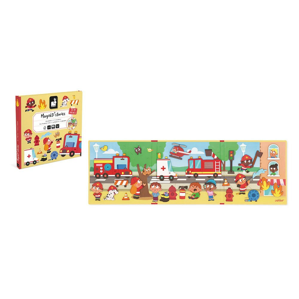 Janod® Magnetna knjiga Firefighters Janod