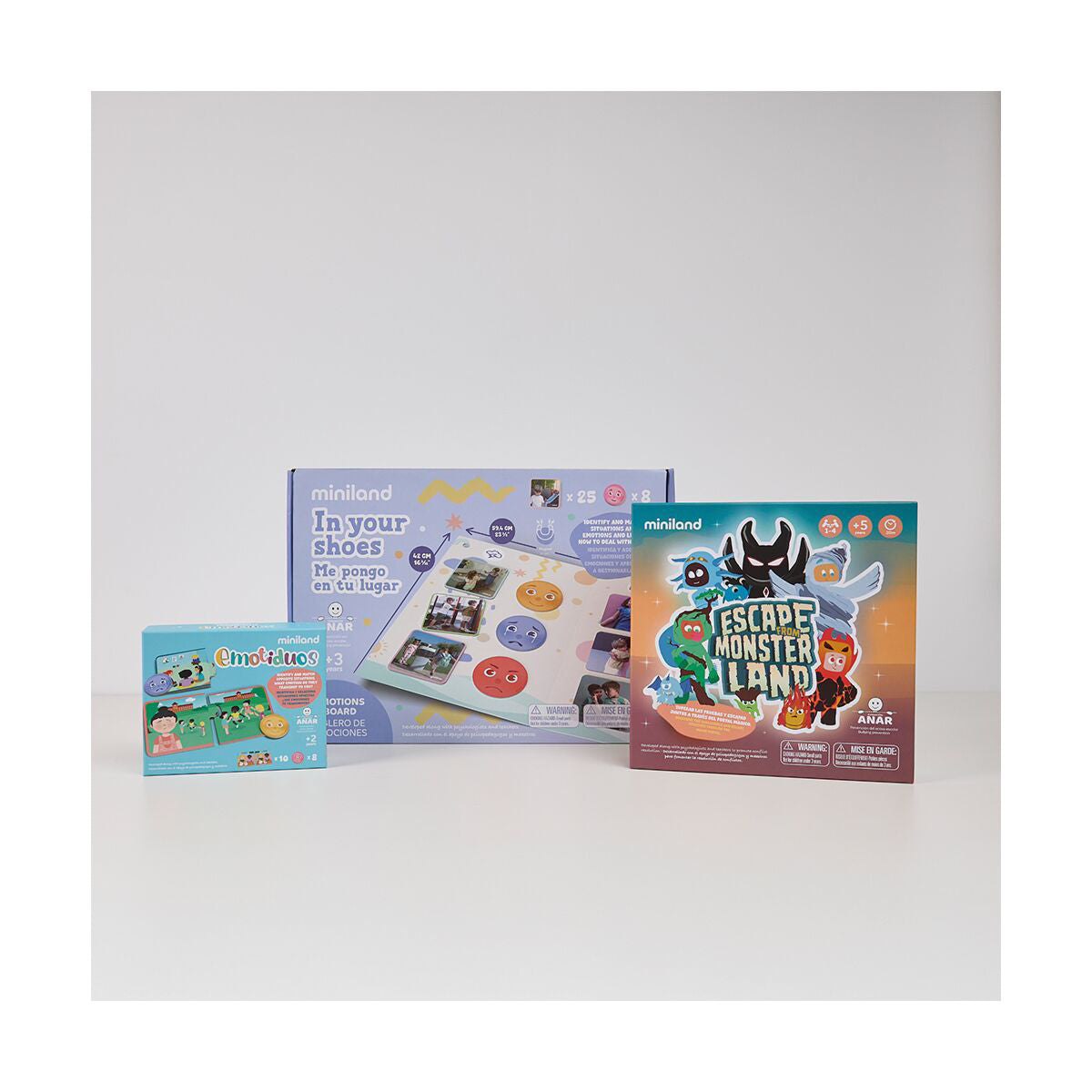 Miniland® Družabna igra za preprečevanje medvrstniškega nasilja "Emotiduos" Miniland