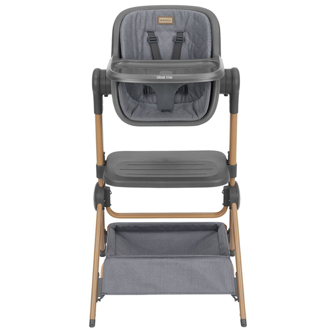 KikkaBoo® Obposteljna posteljica in stolček za hranjenje 2v1 Sleat Me Grey KikkaBoo