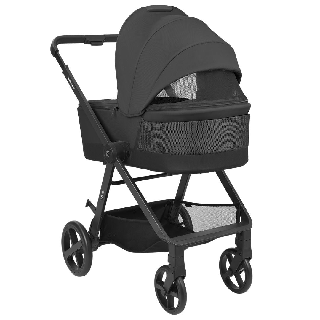 KikkaBoo® Otroški voziček s košaro 3v1 Mia Black KikkaBoo