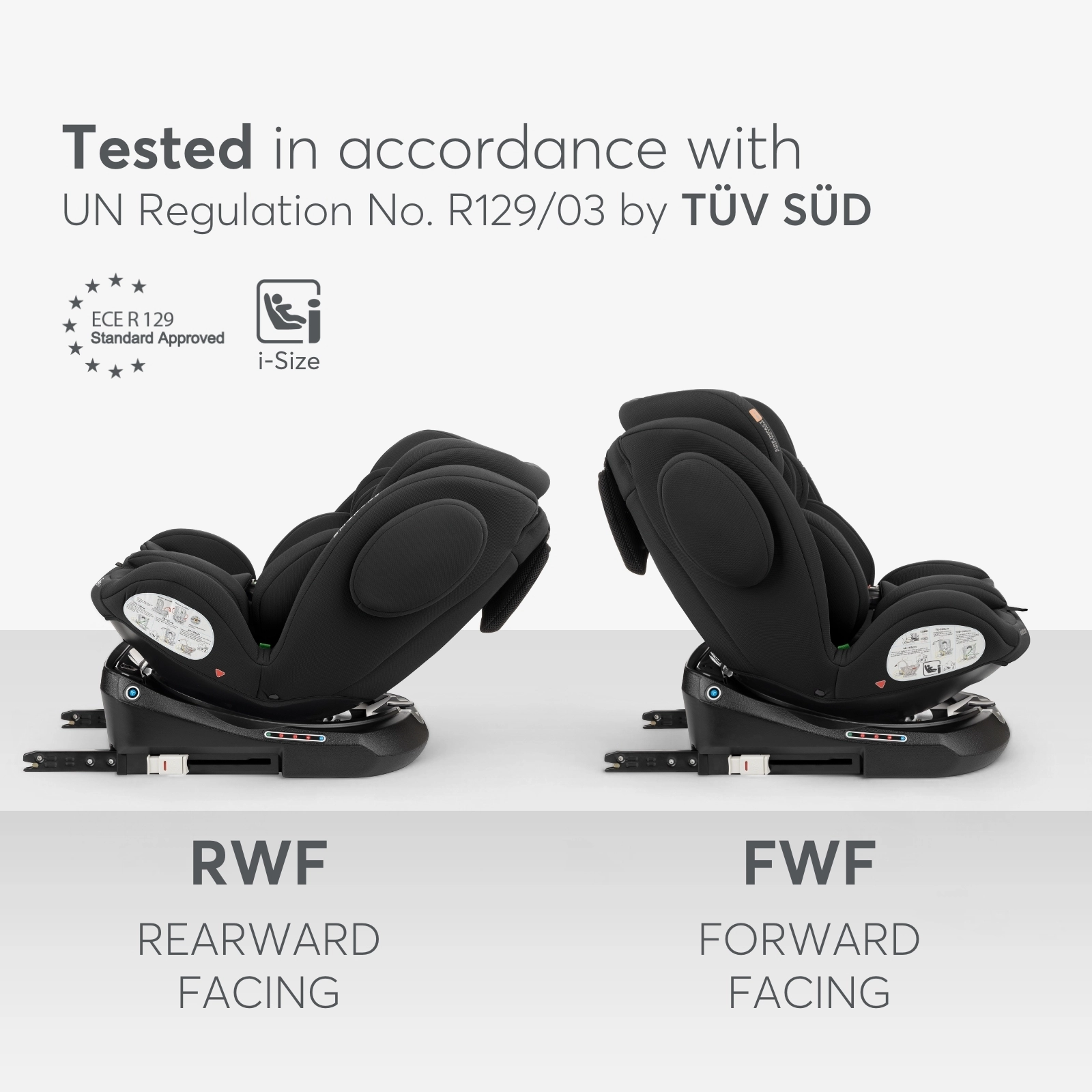 KikkaBoo® Otroški avtosedež 360° i-Felix i-SIZE (40-150 cm) Black KikkaBoo
