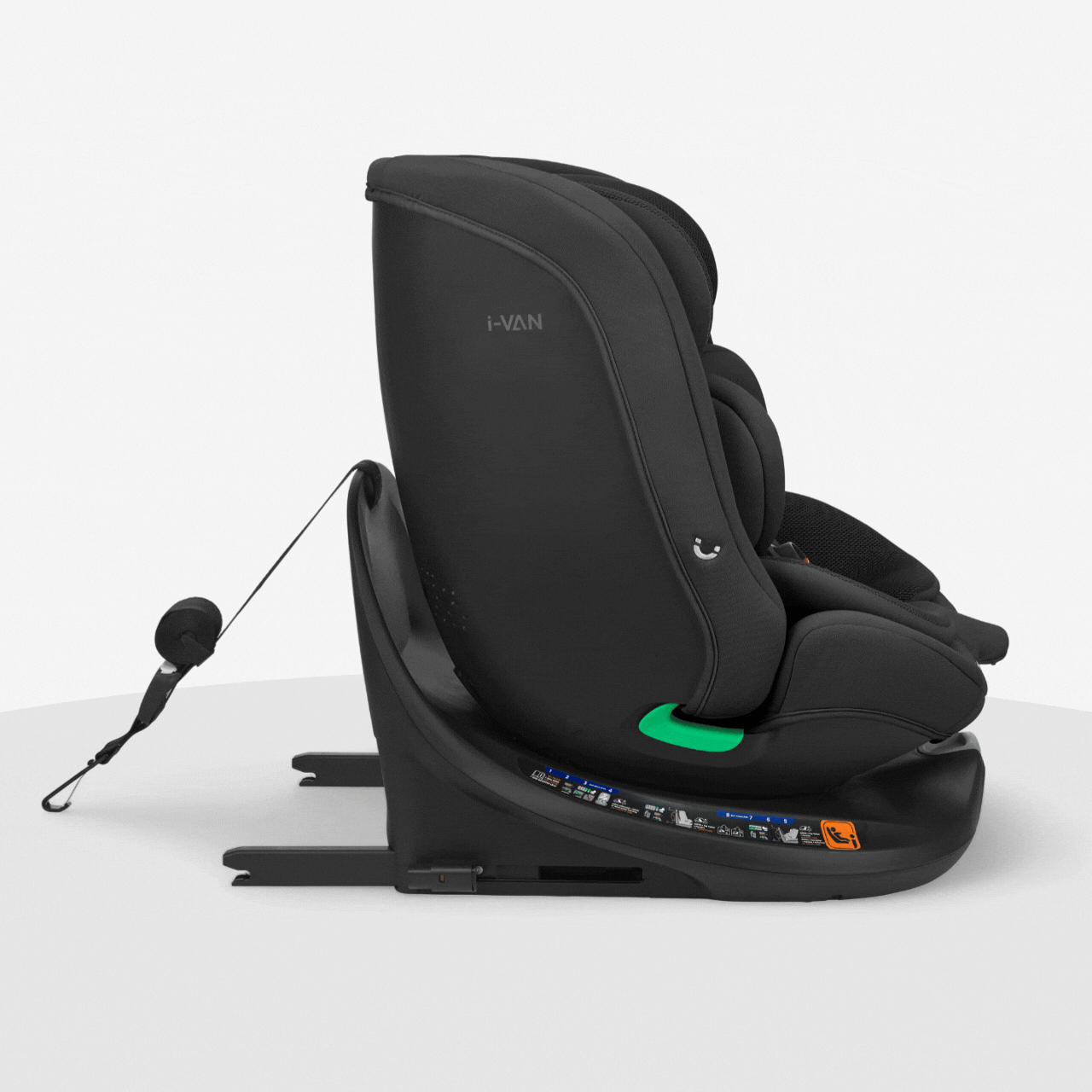 KikkaBoo® Otroški avtosedež 360°i-Van i-SIZE (40-150 cm) Black KikkaBoo