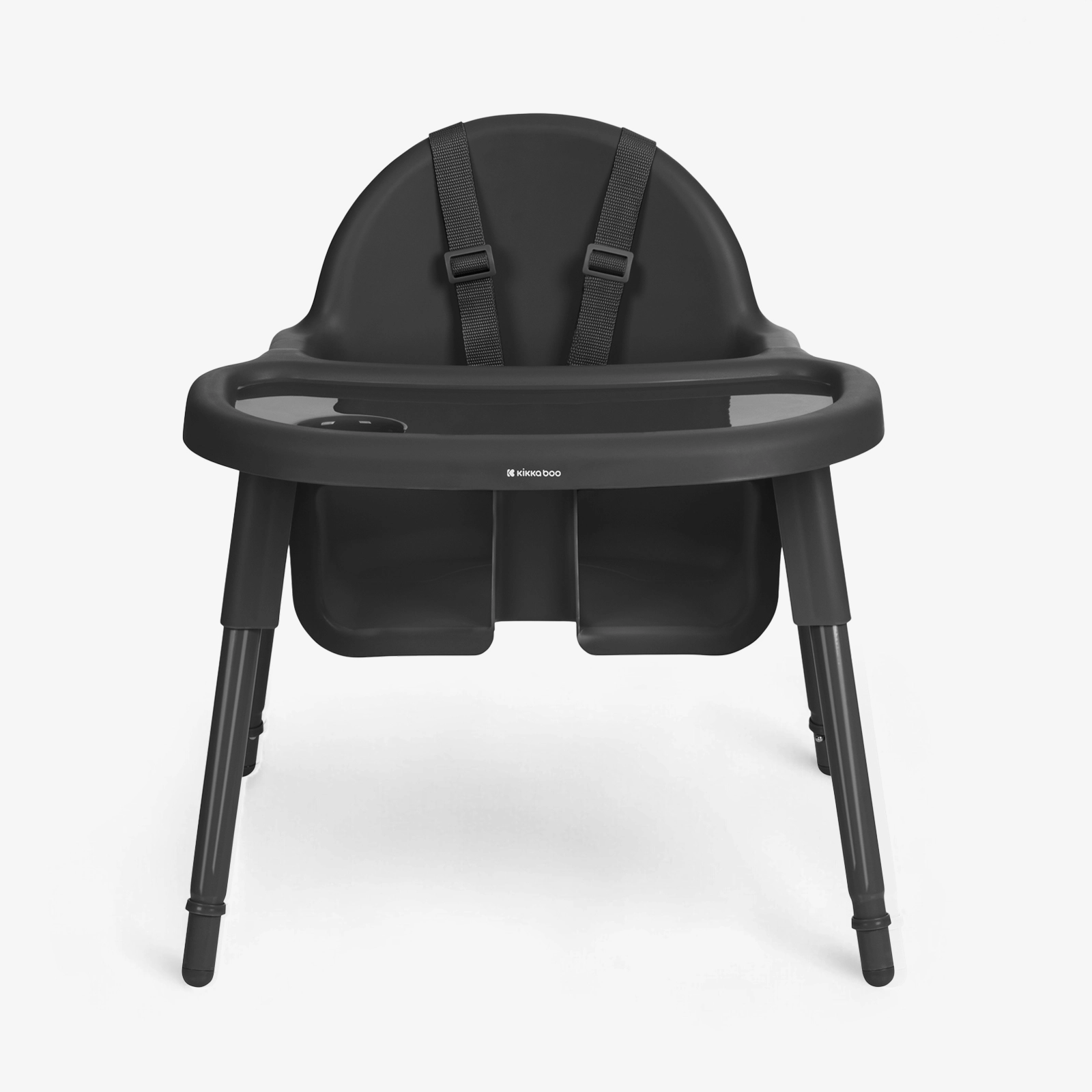 KikkaBoo® Otroški stol za hranjenje 2v1 Jammy Black KikkaBoo