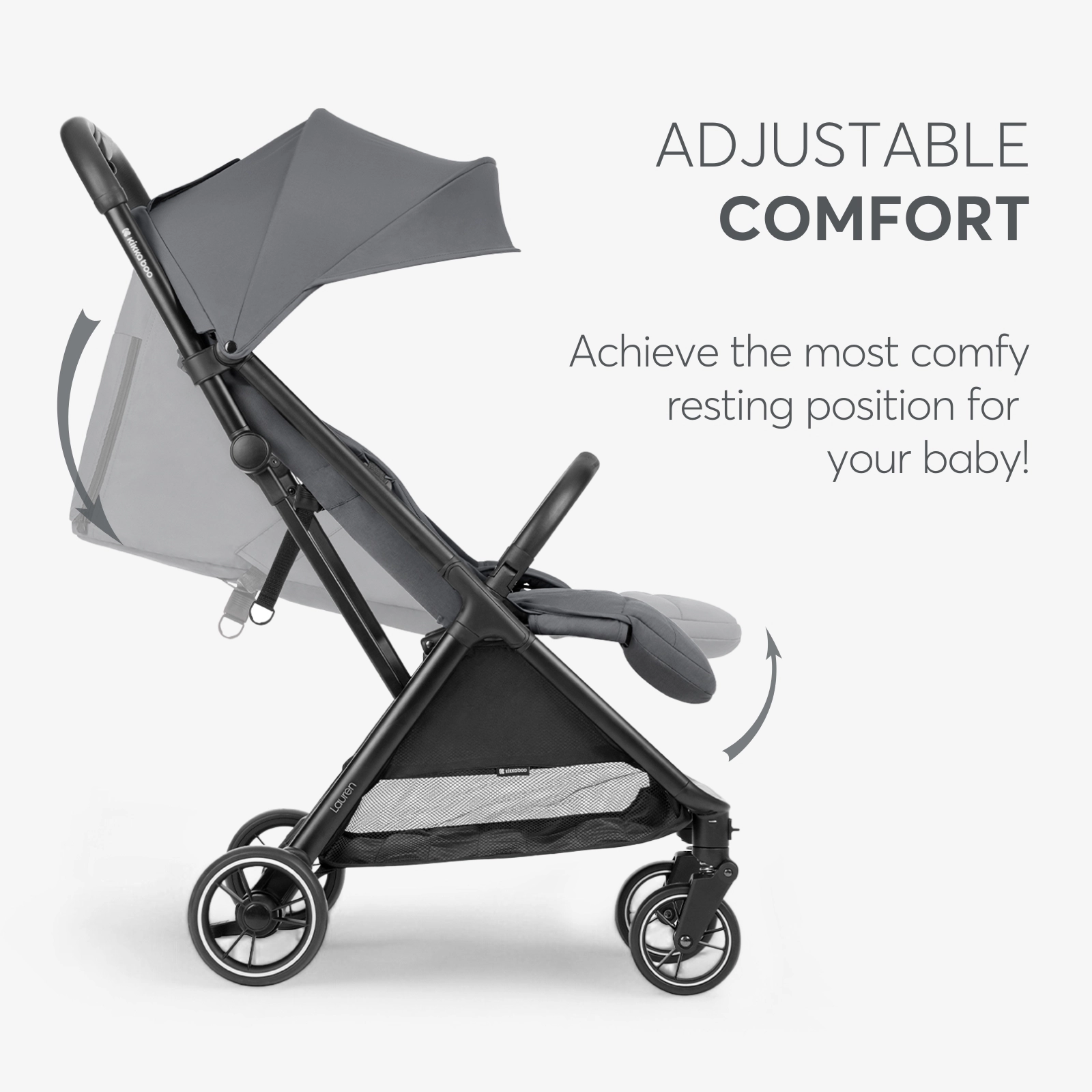 KikkaBoo® Otroški voziček Lauren Grey 2025 KikkaBoo