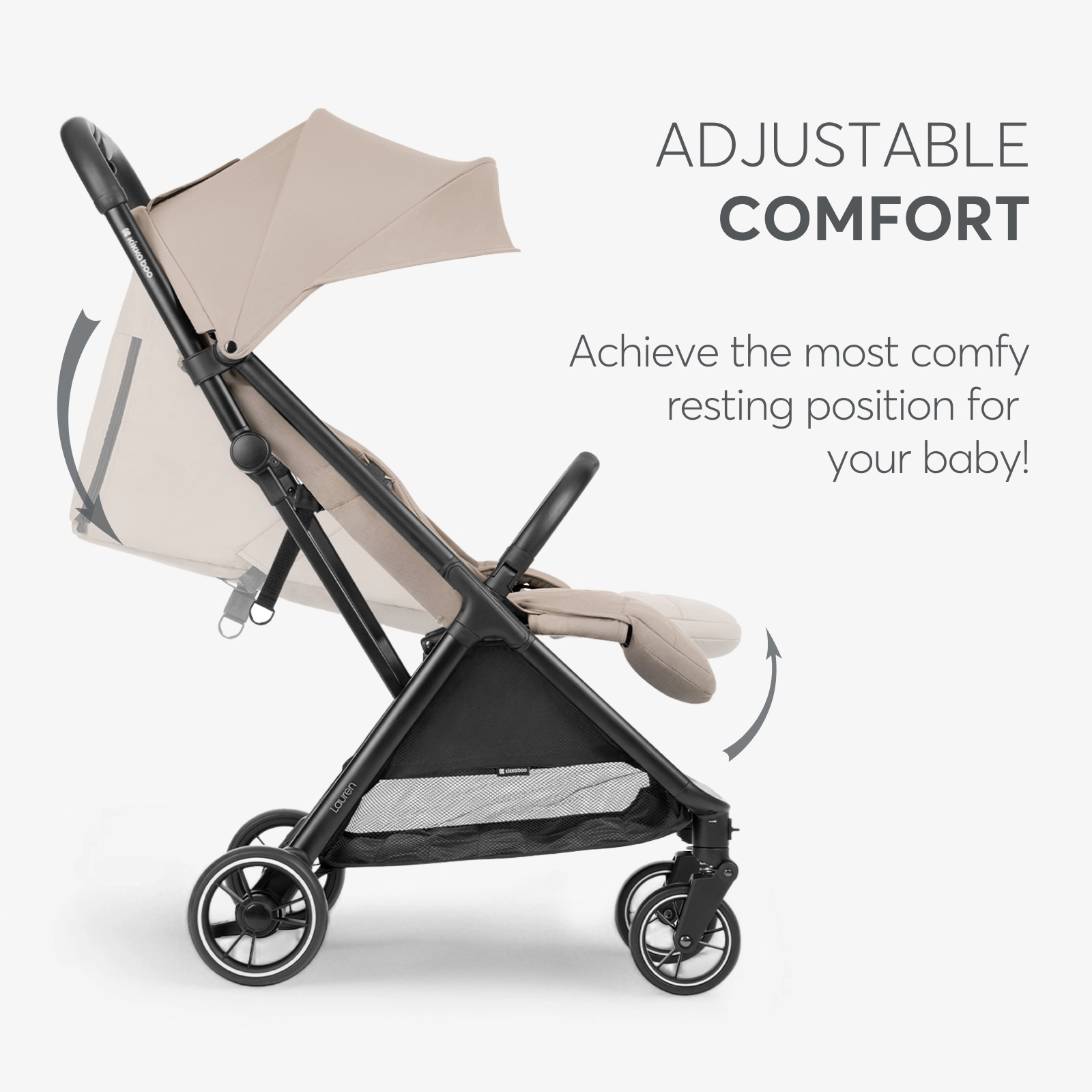 KikkaBoo® Otroški voziček Lauren Beige 2025 KikkaBoo