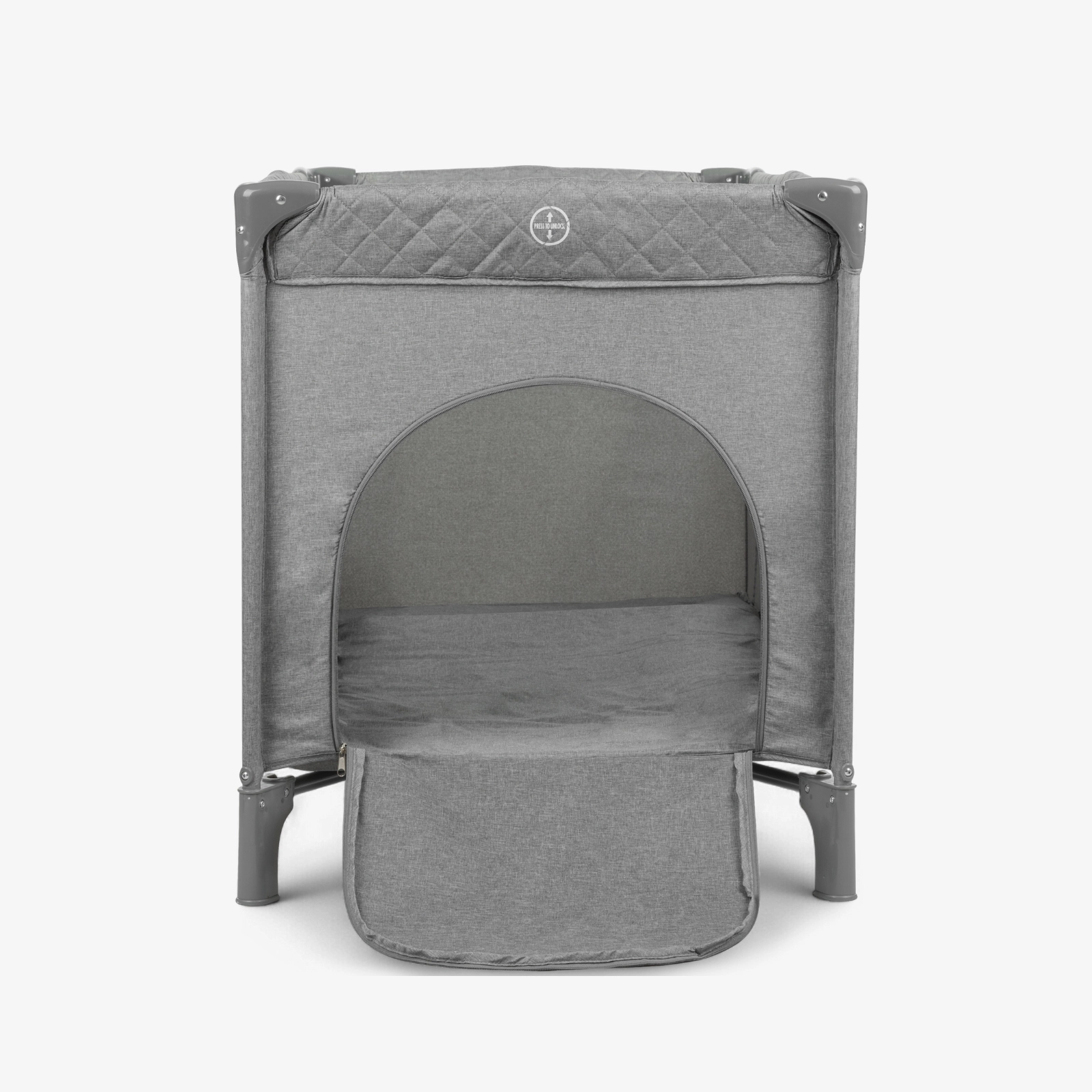 KikkaBoo® Prenosna posteljica 2 levels 125x65 Medley PLUS Grey KikkaBoo