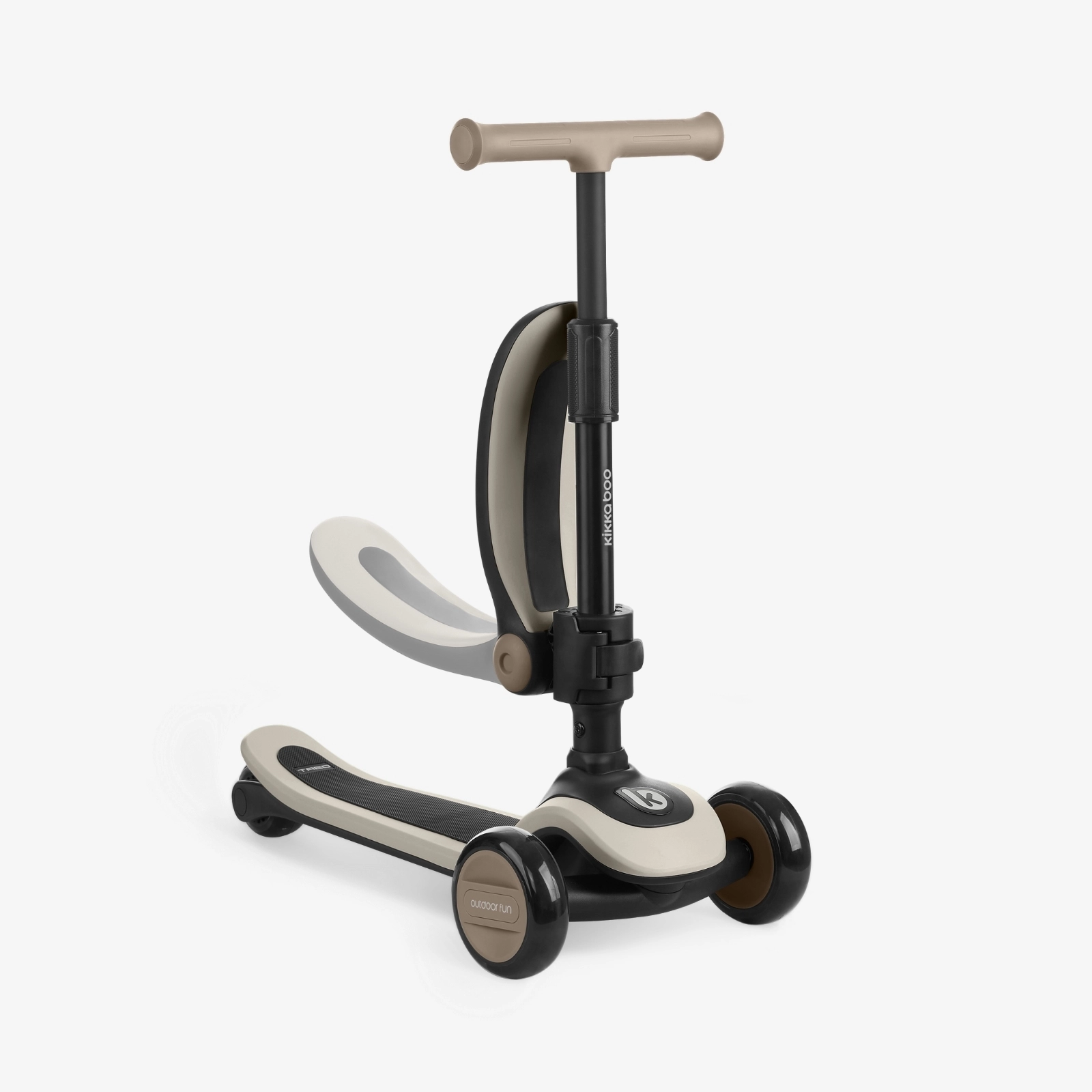 KikkaBoo® Otroški poganjalec/skiro 2v1 Treo Beige KikkaBoo
