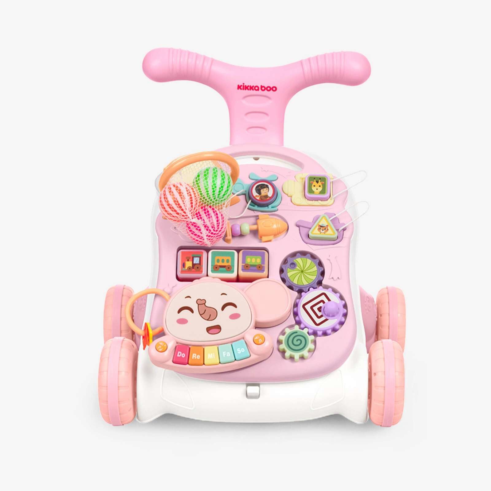 KikkaBoo® Aktivnostni voziček 3v1 Play & Grow Pink KikkaBoo