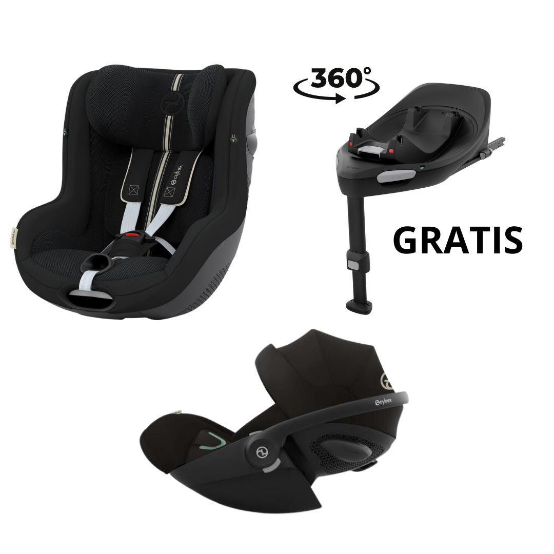 Cybex® 3v1 Avtosedež Cloud G i-Size (40-87 cm) + Sirona G (61-105 cm) Moon Black + Baza 360 GRATIS Cybex