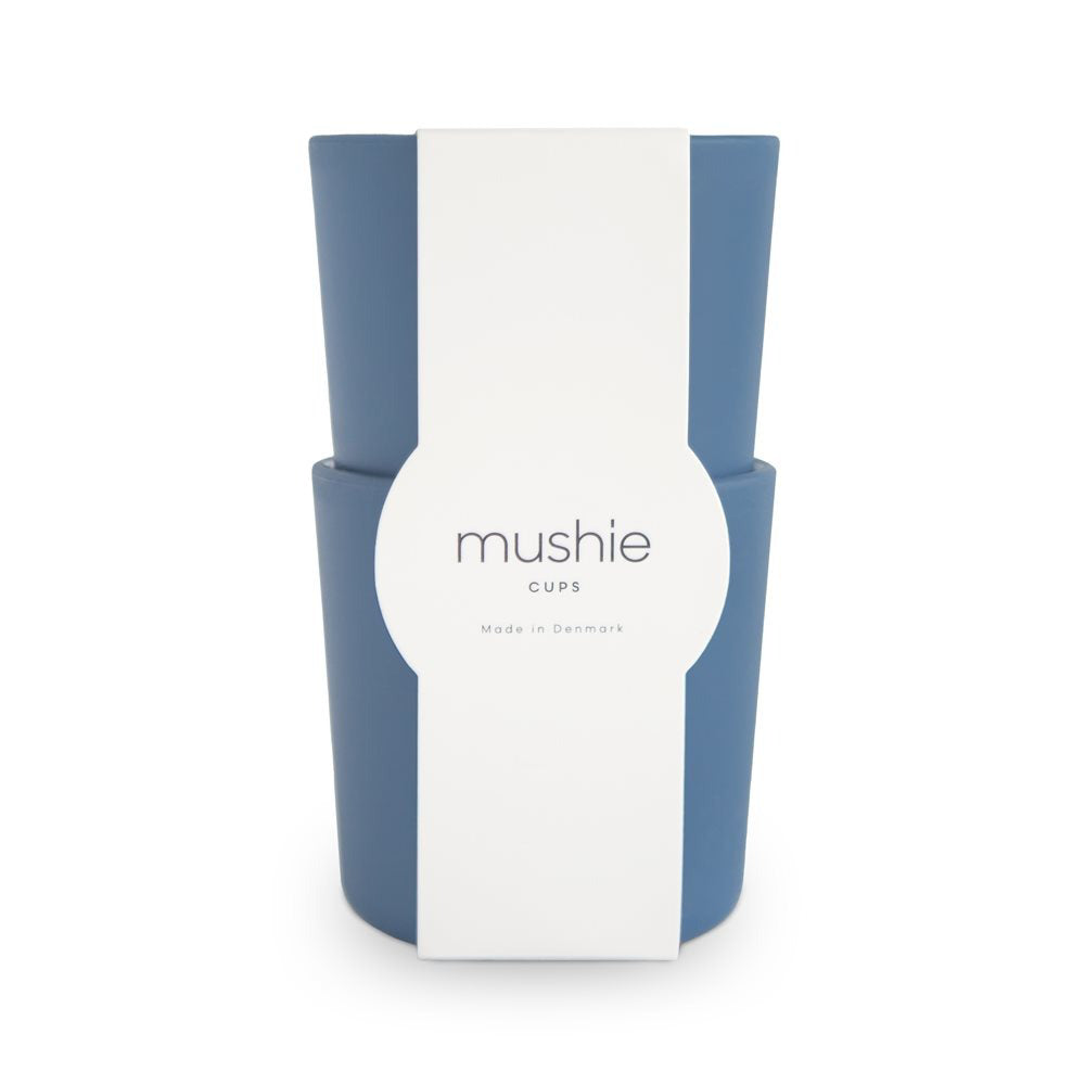 Mushie® Set dveh kozarčkov Twilight Blue Mushie
