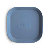 Mushie® Square Dinnerware Plate Set of 2 Twilight Blue