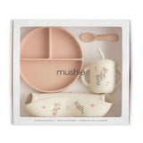 Mushie® Ensemble repas en silicone Pink Flowers