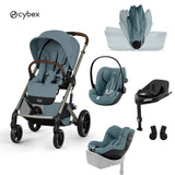 Cybex® Otroški voziček z zložljivo košaro 5v1 Balios S Lux + Avtosedež Cloud G3 + IsoFix baza G3 + Avtosedež Sirona G3 Stormy Blue