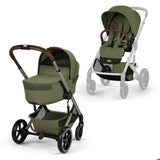 Cybex® Balios S Lux Stroller with Fold Cot 2-in-1 Moss Green (Taupe Frame)