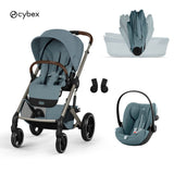 Cybex® Baby Stroller with Foldable Carrycot 3-in-1 Balios S Lux + Car Seat Cloud G3 Stormy Blue