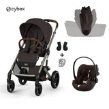 Cybex® Passeggino con navicella pieghevole 3in1 Balios S Lux + Seggiolino auto Cloud G3 Chocolate Brown (+ Parapioggia)