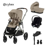Cybex® Passeggino 4in1 Gazelle™ S + seggiolino auto Aton B + base IsoFix One Almond Beige