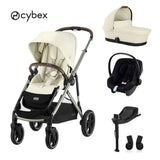 Cybex® Passeggino 4in1 Gazelle™ S + seggiolino auto Aton B + base IsoFix One Seashell Beige