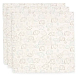 ollein® Set of 3 Muslin cloths 70x70 cm Elephant Tales