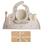 Mushie® Set per la prima pappa Rainbow