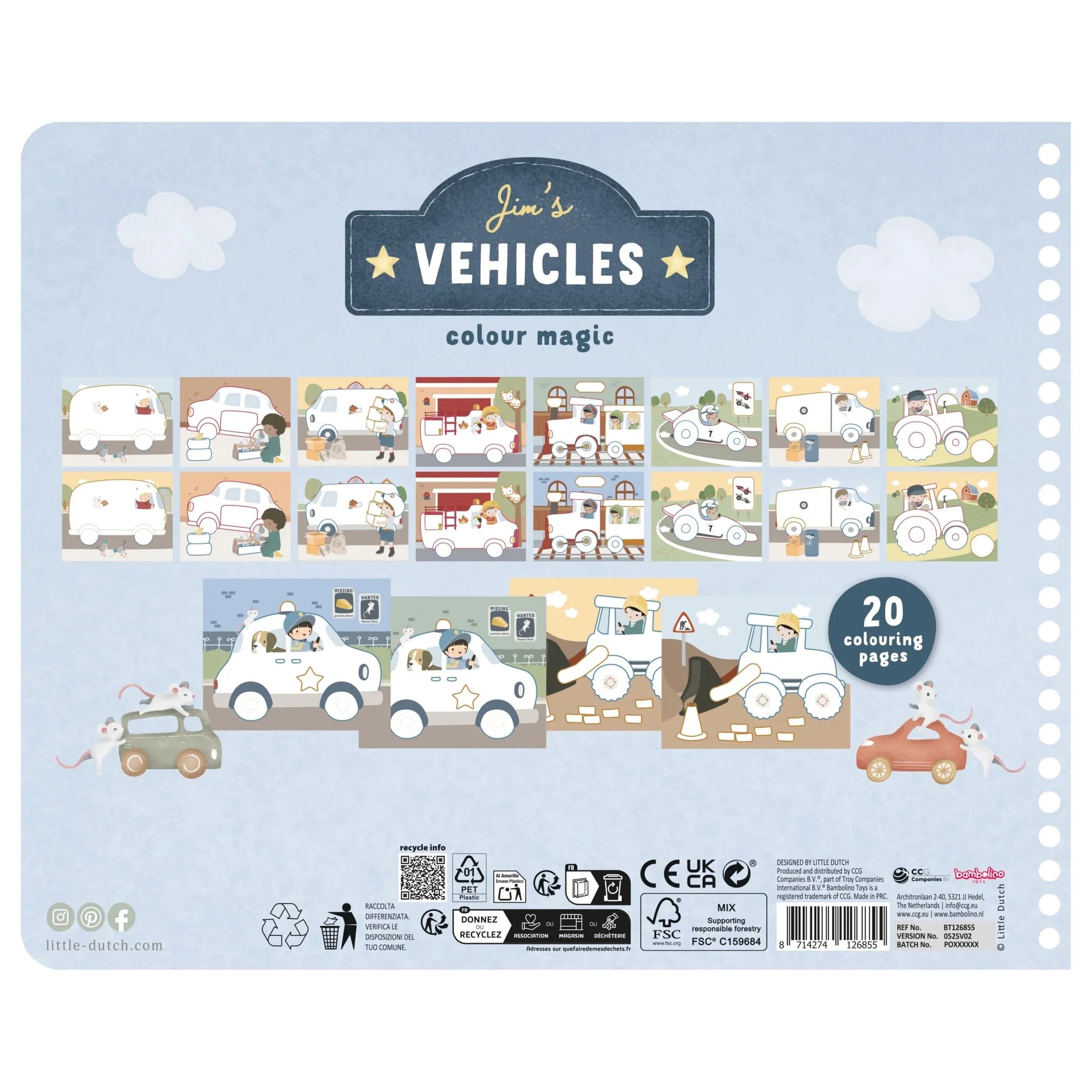 Little Dutch® Čarobna pobarvanka Jim & Friends Little Dutch