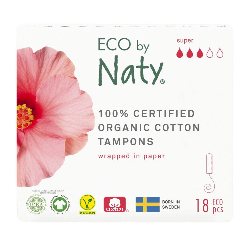 Eco by Naty® Tamponi SUPER 18 kosov Eco by Naty