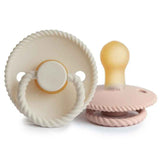 Frigg® Natural rubber Pacifier Rope Blush/Cream 