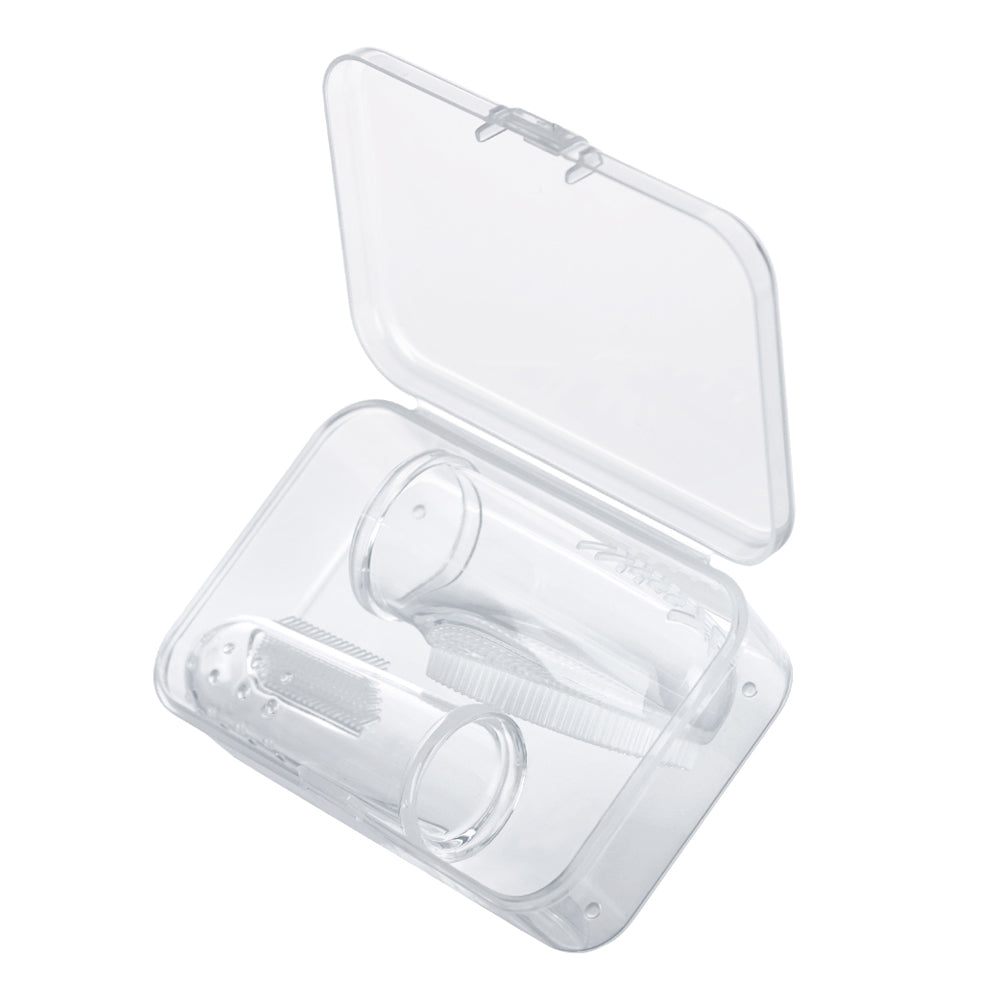 Haakaa® Set silikonska prstna ščetka za zobe Haakaa