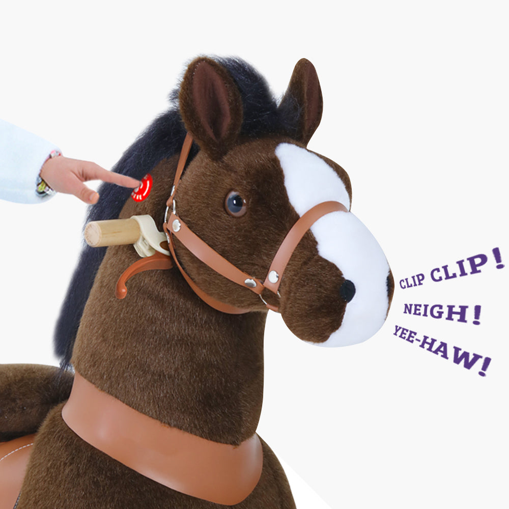 PonyCycle® Konjiček na kolesih - Chocolate Brown with White Hoof (4-8L) PonyCycle