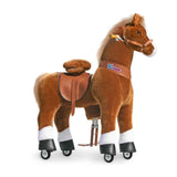 PonyCycle® Pony na kotačima- Brown with White Hoof (7+G)