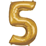 Amscan® Foil Balloon Large Numbe 5 (86 cm) Gold