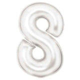 Amscan® Foil Balloon Large Numbe 8 (86 cm) Silk Lustre White