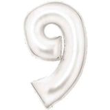 Amscan® Ballon Numéro 9 (86 cm) Silk Lustre White